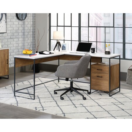 Sauder L-Desk, 57.09 in D X 29.53 in H, 59.68 in W X Engineered wood, Metal 427968